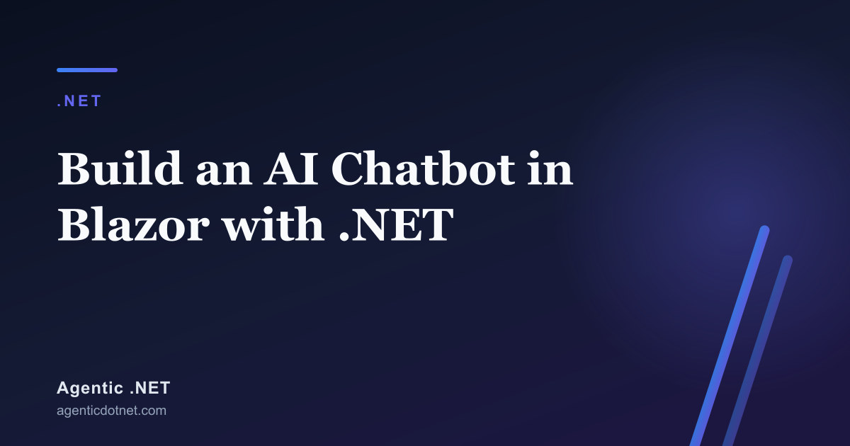 Build an AI Chatbot in Blazor with .NET