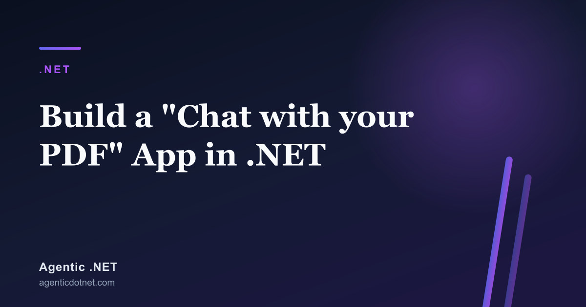 Build a "Chat with your PDF" App in .NET